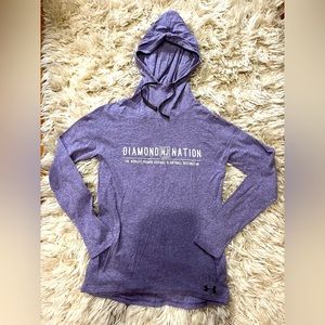 NWOT Under Armour Heat Gear Purple Lavender Heather Hoodie - XS - Diamond Nation